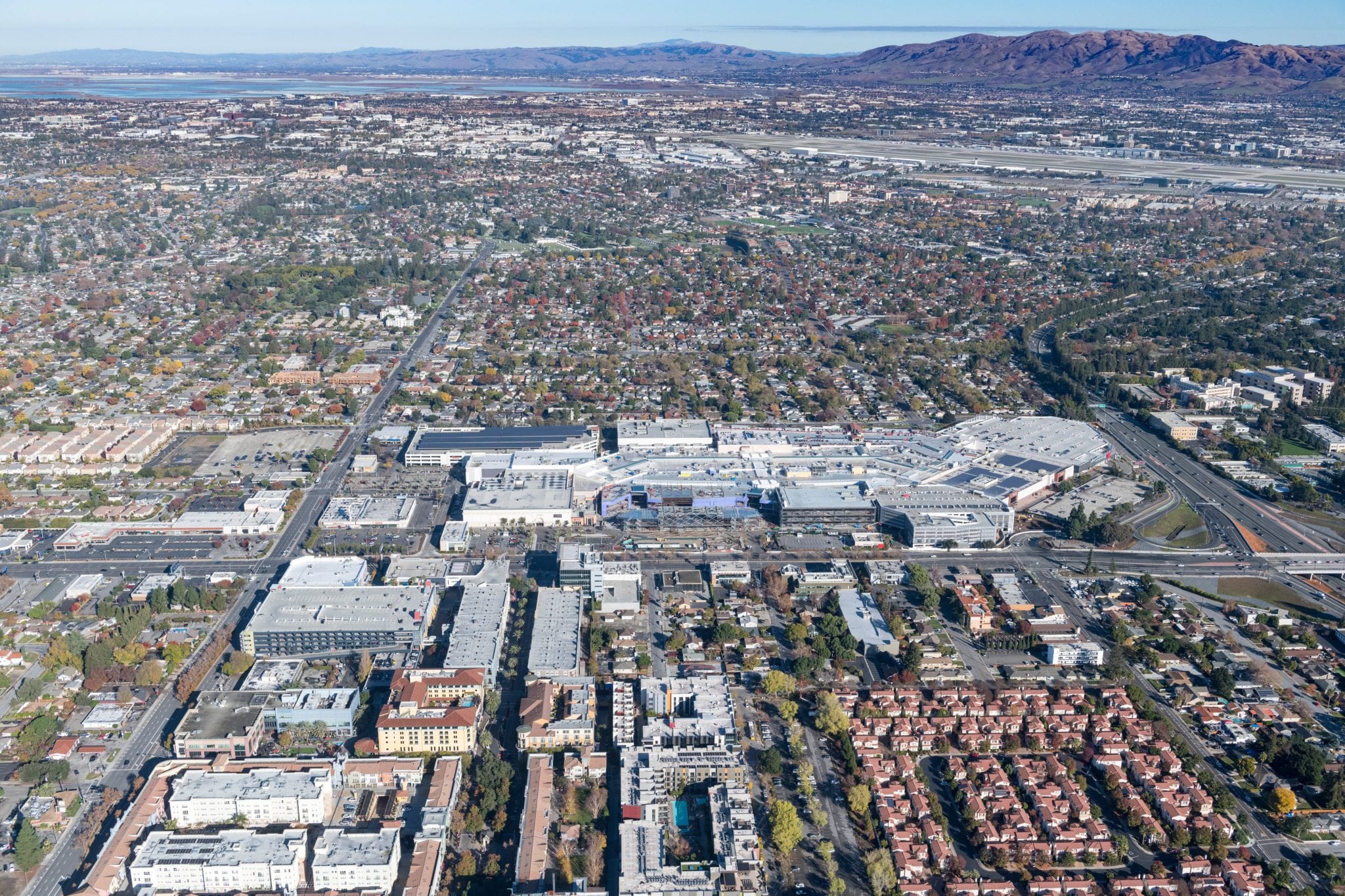 Aerial view of Westfield Valley Fair mall  San jose california, Valley  fair mall, Visit santa