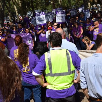 On verge of strike, Santa Clara County workers swarm CEO’s office