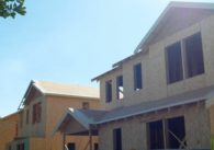 Two single-family homes under construction