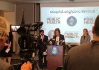 County health officials at press conference