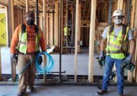 Union tradesmen work on a housing development in Palo Alto. Photo courtesy of Rick Solis.