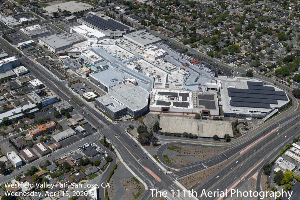 Aerial View of the San Jose, California Valley Fair Shopping Center