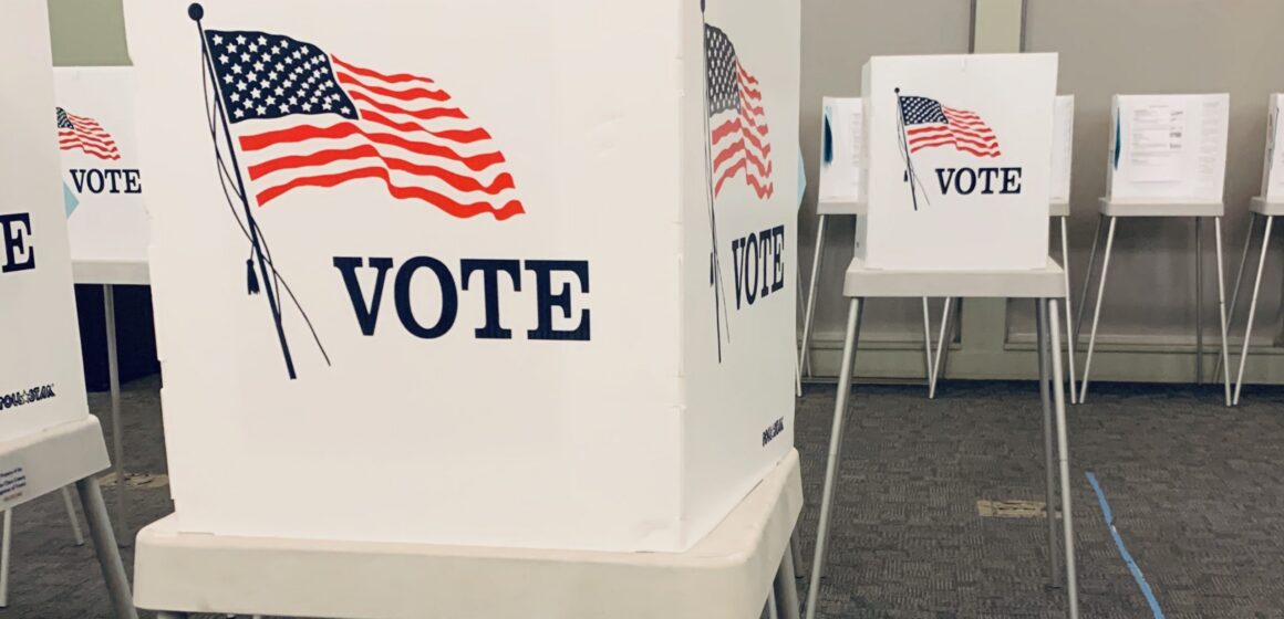 Voting booths inside a elections polling center