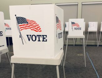 Primary Voting Elections Voting booths inside a elections polling center