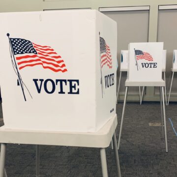 Primary Voting Elections Voting booths inside a elections polling center