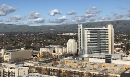 A view of the skyline in San Jose, California