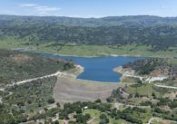 A water reservoir in California