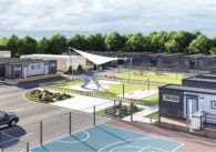 A rendering of the Evans Lane housing community. Photo courtesy of PATH San Jose.