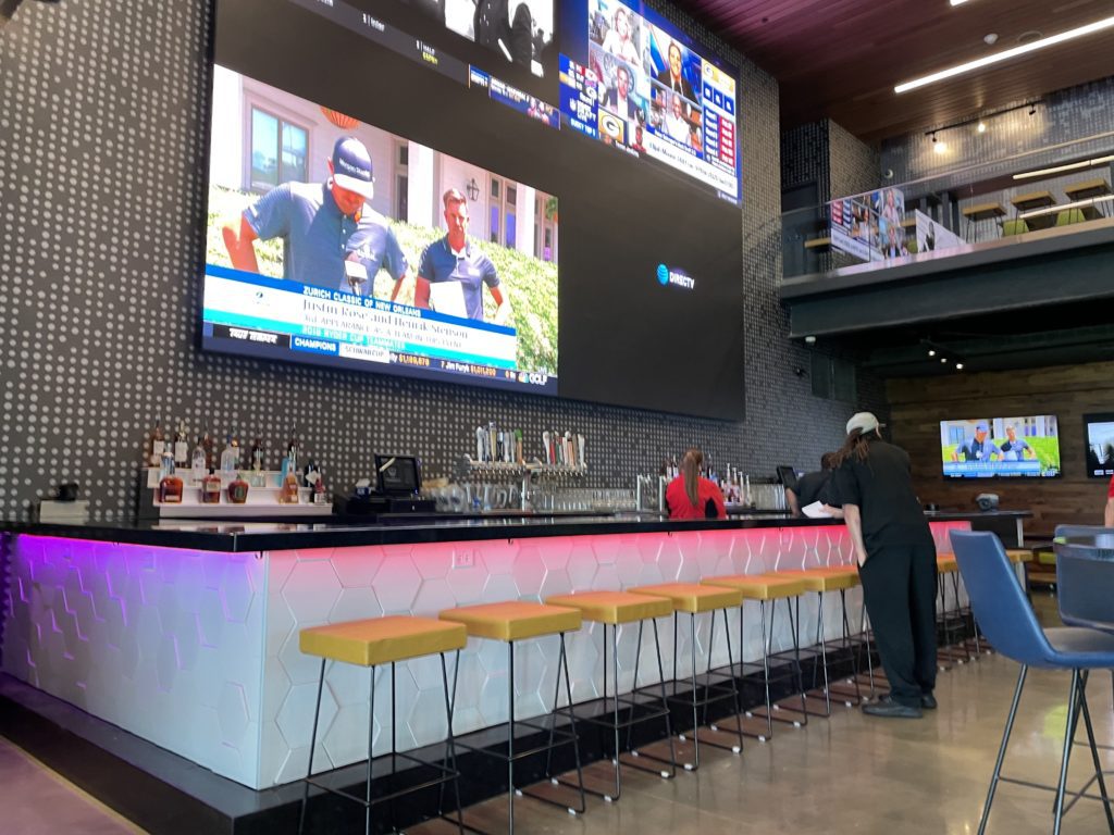 A view of the first-floor bar. Photo by Lloyd Alaban.