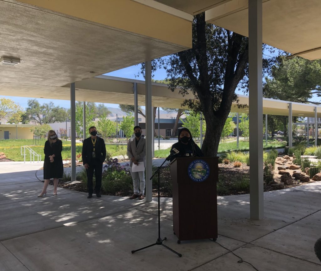 W.C. Overfelt High School student Andrea Hernandez said teens don't think they need a vaccine. Photo by Lorraine Gabbert.