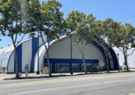 The exterior of the South Hall of the convention center in San Jose