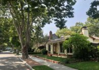 A single-family home on a tree-lined street in the Willow Glen neighborhood of San jose