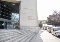 The exterior steps of the main jail in Santa Clara County