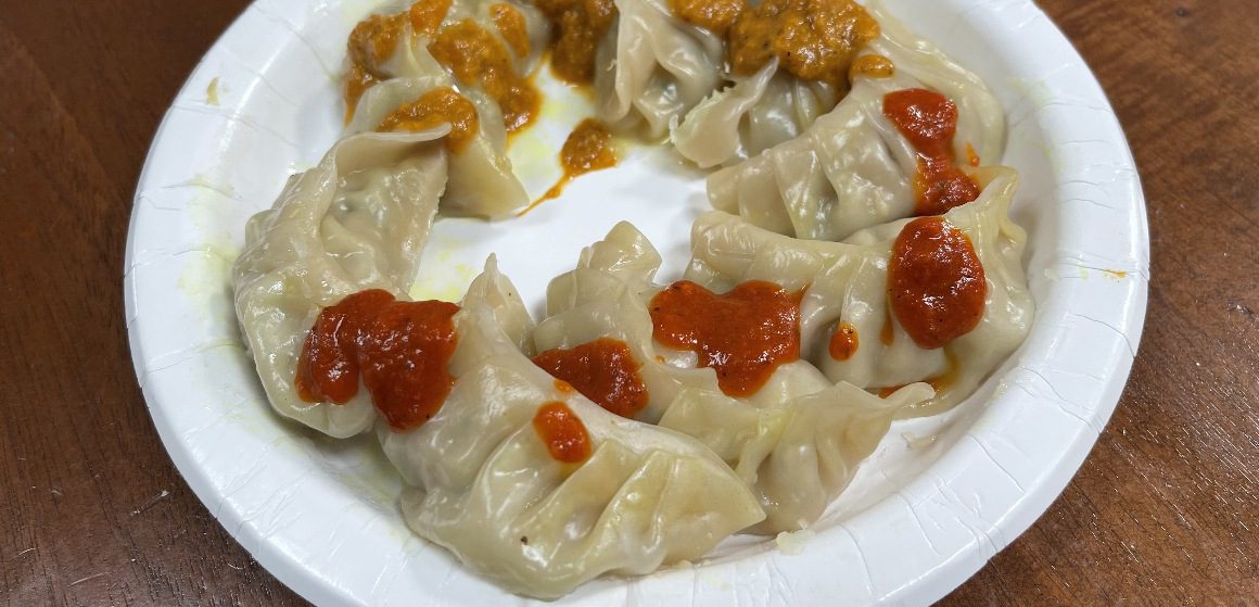 Chicken Momo. Photo by Robert Eliason.