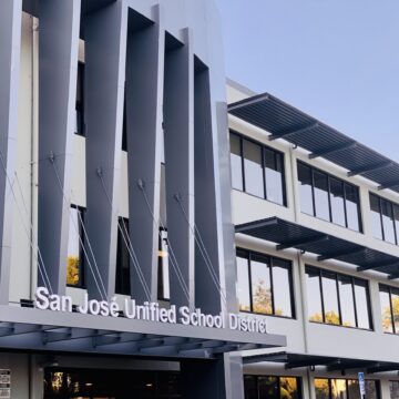 San Jose Unified School District The exterior of a school district office in San Jose, California