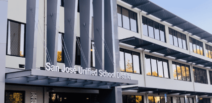 The exterior of the San Jose Unified School District offices