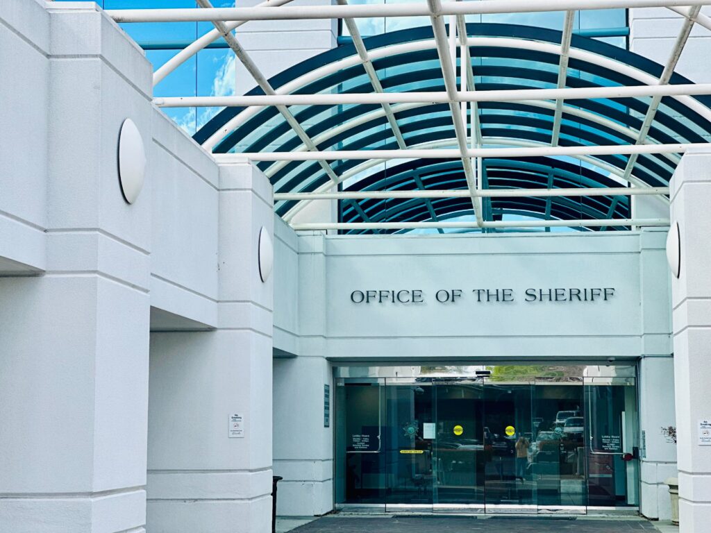 The entrance to the Santa Clara County Sheriff's Office
