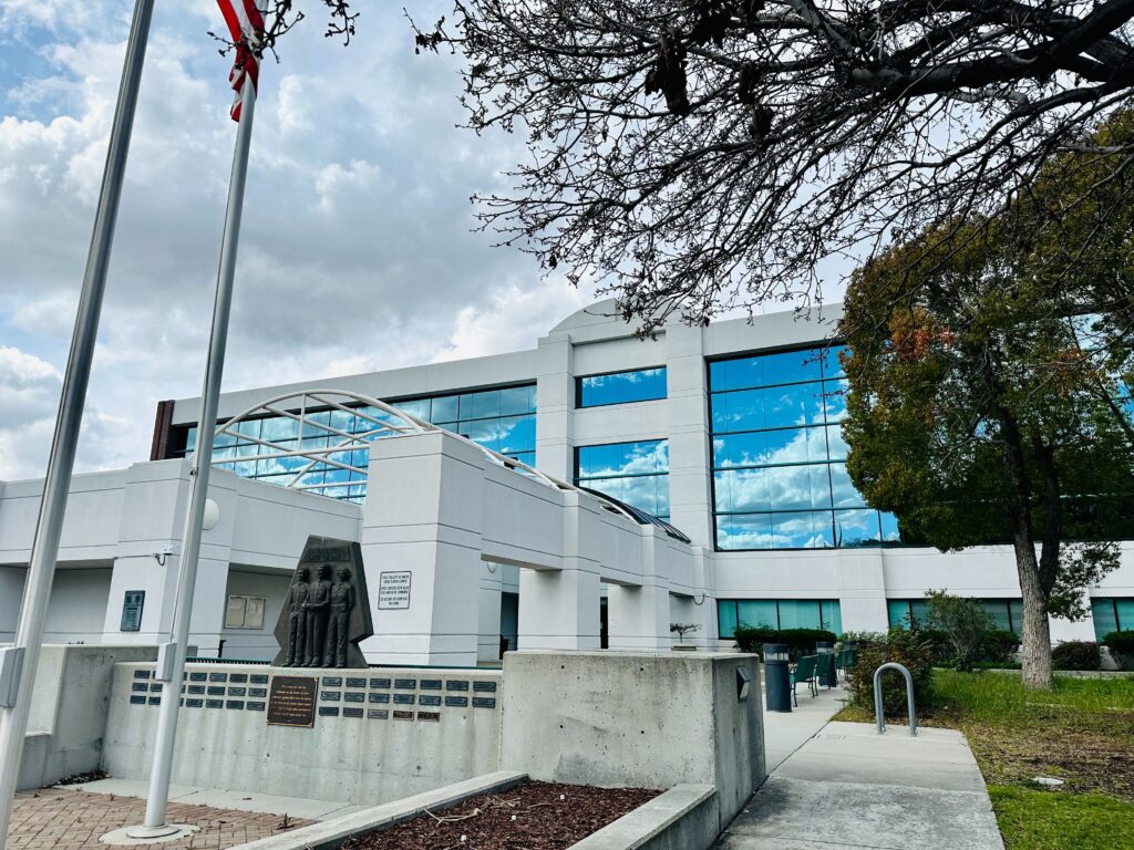 Th exterior of the sheriff's office in Santa Clara County, California