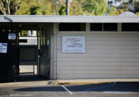 The exterior of a swimming and tennis club in San Jose.