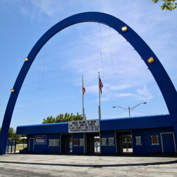 The entrance to the fairgrounds in Santa Clara County, California