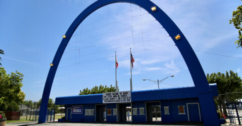 The entrance to the fairgrounds in Santa Clara County, California