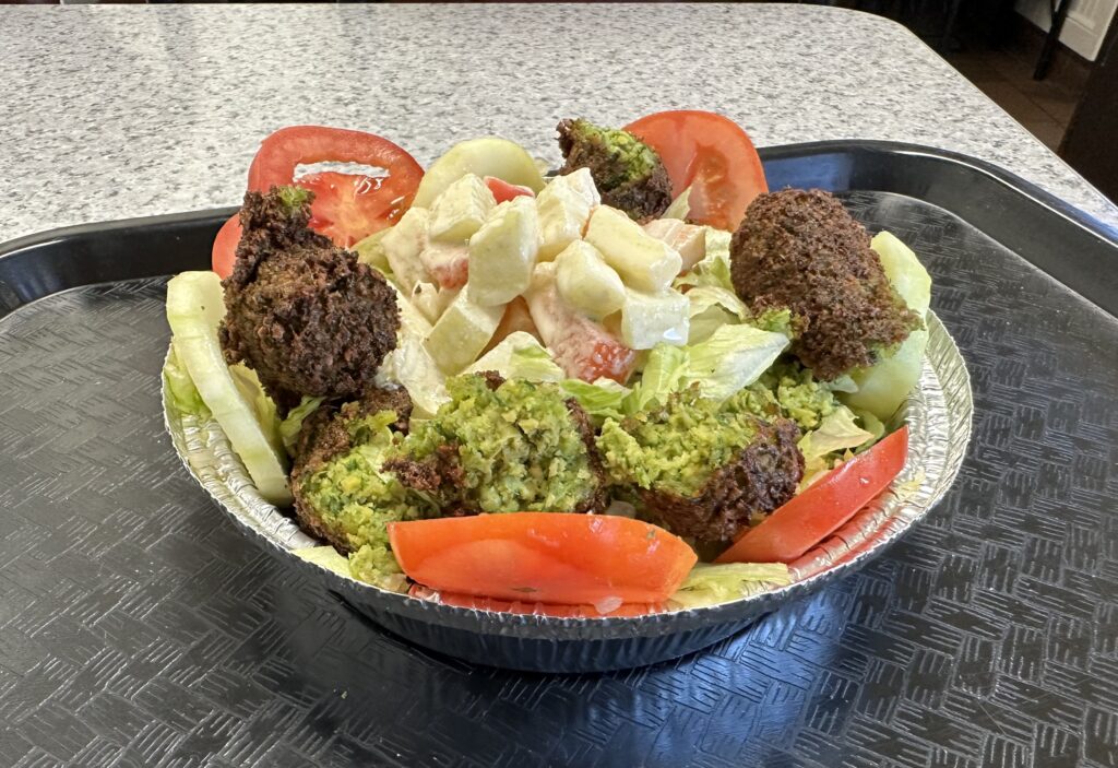 Falafel Plate. Photo by Robert Eliason.