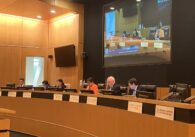 Milpitas city council sitting at the council dias during a meeting where Mayor Carmen Montano was absent.