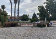 Crescent Square commercial space sign with local Walgreens in background