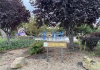 Sunnyvale's Lakewood Park sign in front of the playground