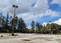 An empty, abandoned parking lot on 10333 N. Wolfe Road in Cupertino, where affordable teacher housing will be.