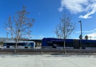 Buses waiting to pick up passengers