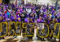 A group of fast-food union workers