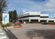 Outside Apple's campus in Cupertino