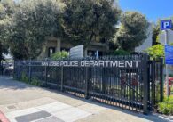 Outside the San Jose Police Department