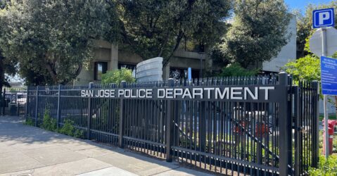Outside the San Jose Police Department