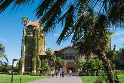 People walking on the campus of San Jose State University