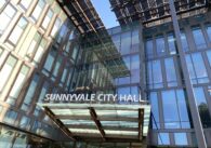 Sign and entrance to Sunnyvale City Hall