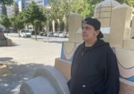 A person standing outside