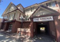 The exterior of a hotel converted to house homeless people