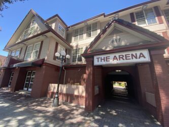 The exterior of a hotel converted to house homeless people