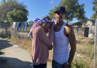 Girl cries as city conducts sweep