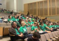 San Jose residents with 'Save West Valley!' on Tuesday rallied against the now-approved Westgate West Costco set for 5287 Prospect Road. Photo by Vicente Vera.