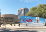 A rendering of an outdoor digital billboard