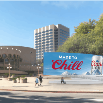 A rendering of an outdoor digital billboard