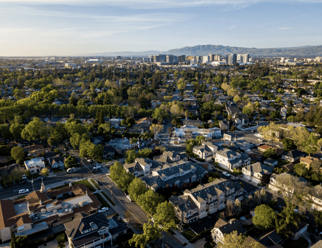 An aerial view of San Jose
