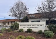 An exterior sign for a school district in Santa Clara
