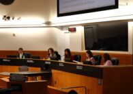 Santa Clara County Board Chambers with five supervisors seated, in order from left to right: Otto Lee, Sylvia Arenas, Susan Ellenberg, Betty Duong, Margaret Abe-Koga