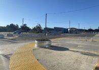 A parking lot that will house homeless people living in their vehicles