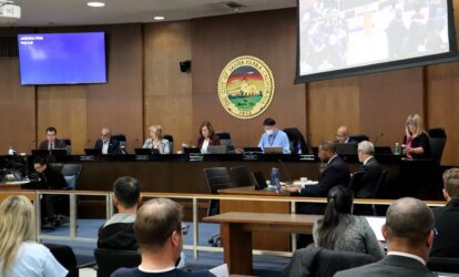 Santa Clara City Council Santa Clara City Council seated at dias with city crest behind