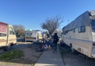 Homeless person in Columbus Park, San Jose